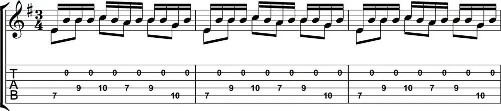 Partitura y tablatura de Asturias de Albéniz 1