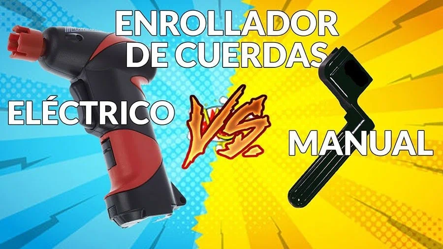 Enrrollador de cuerdas eléctrico versus manual. Accesorios, recursos y herramientas para guitarra