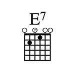 Mi con séptima menor. Mi siete. E7