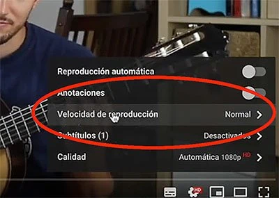 Modificar la VELOCIDAD de los vídeos en YouTube.