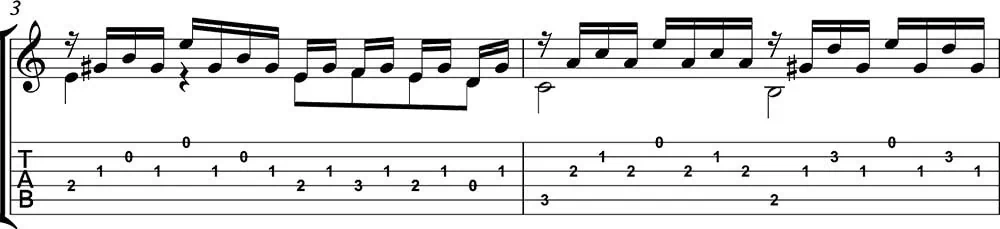 Partitura de la mariposa nº13 de Giuliani para guitarra. Tutorial de Pablo Romero Luis. a