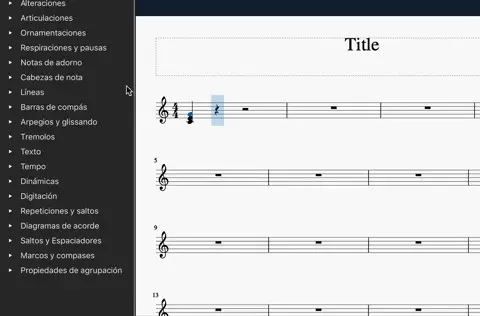 Poner arpegio en Musescore 3
