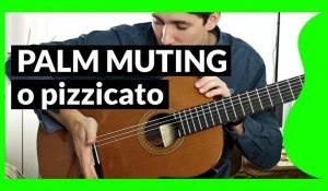 Palm Muting o pizzicato en guitarra