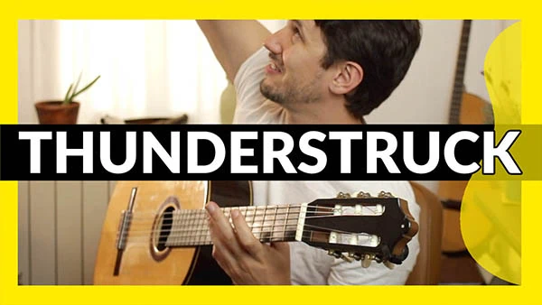 Tocar Thunderstruck en guitarra fácil